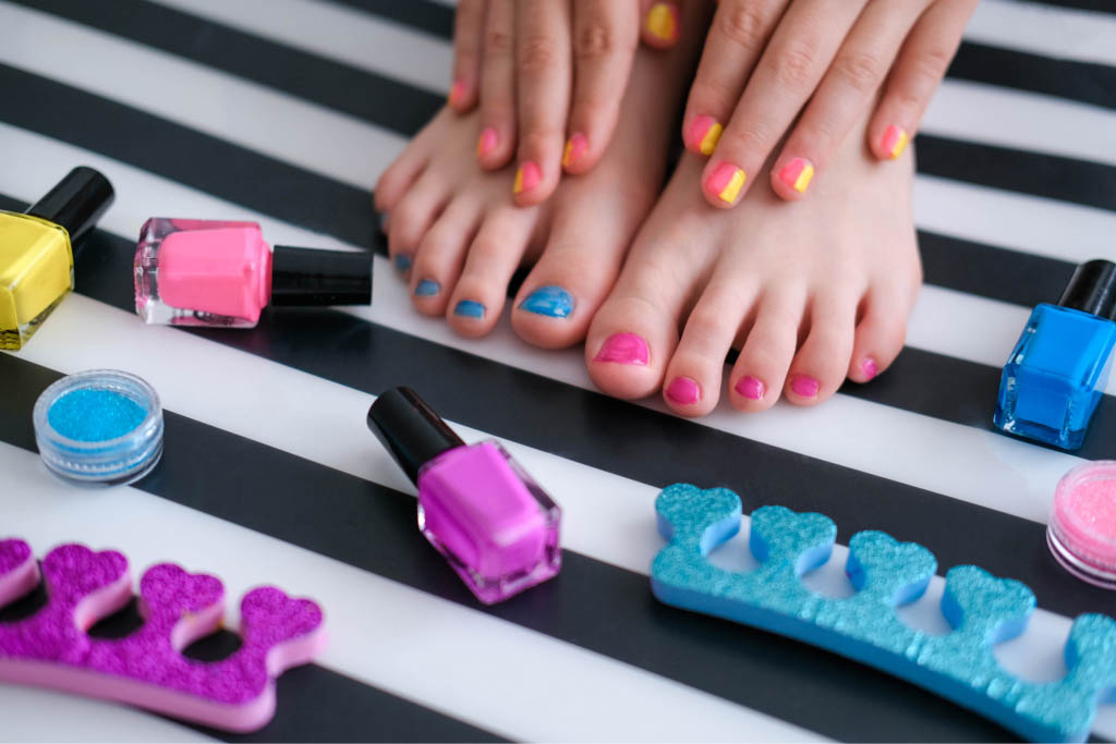 Kids manicure and pedicure at Unique Nails, London ON